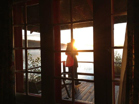 Watching Sunrise Cabin Algonquin Park