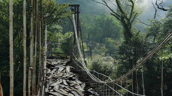 Very old suspension bridge