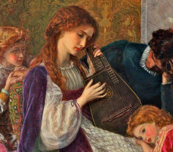 Hughes, Arthur; A Music Party; Lady Lever Art Gallery; Public Domain